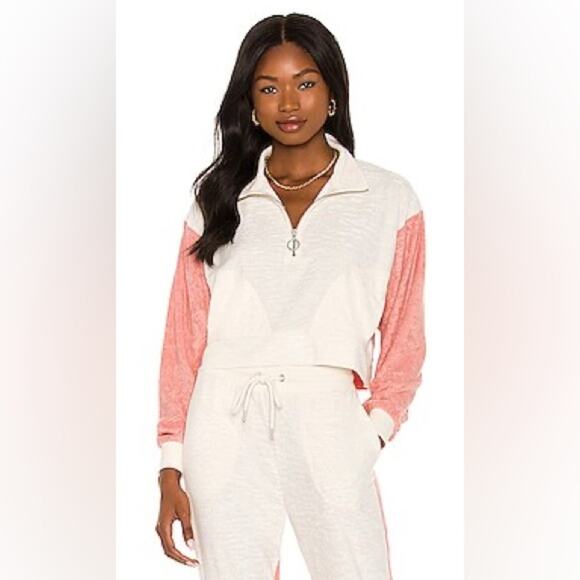 Revolve L*Space Best Life Terry Pullover in Primrose & Cream XL - Picture 1 of 12